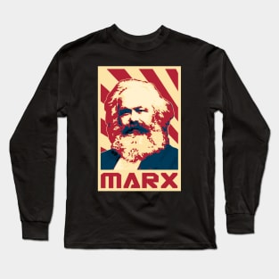 Karl Marx Retro Propaganda Long Sleeve T-Shirt